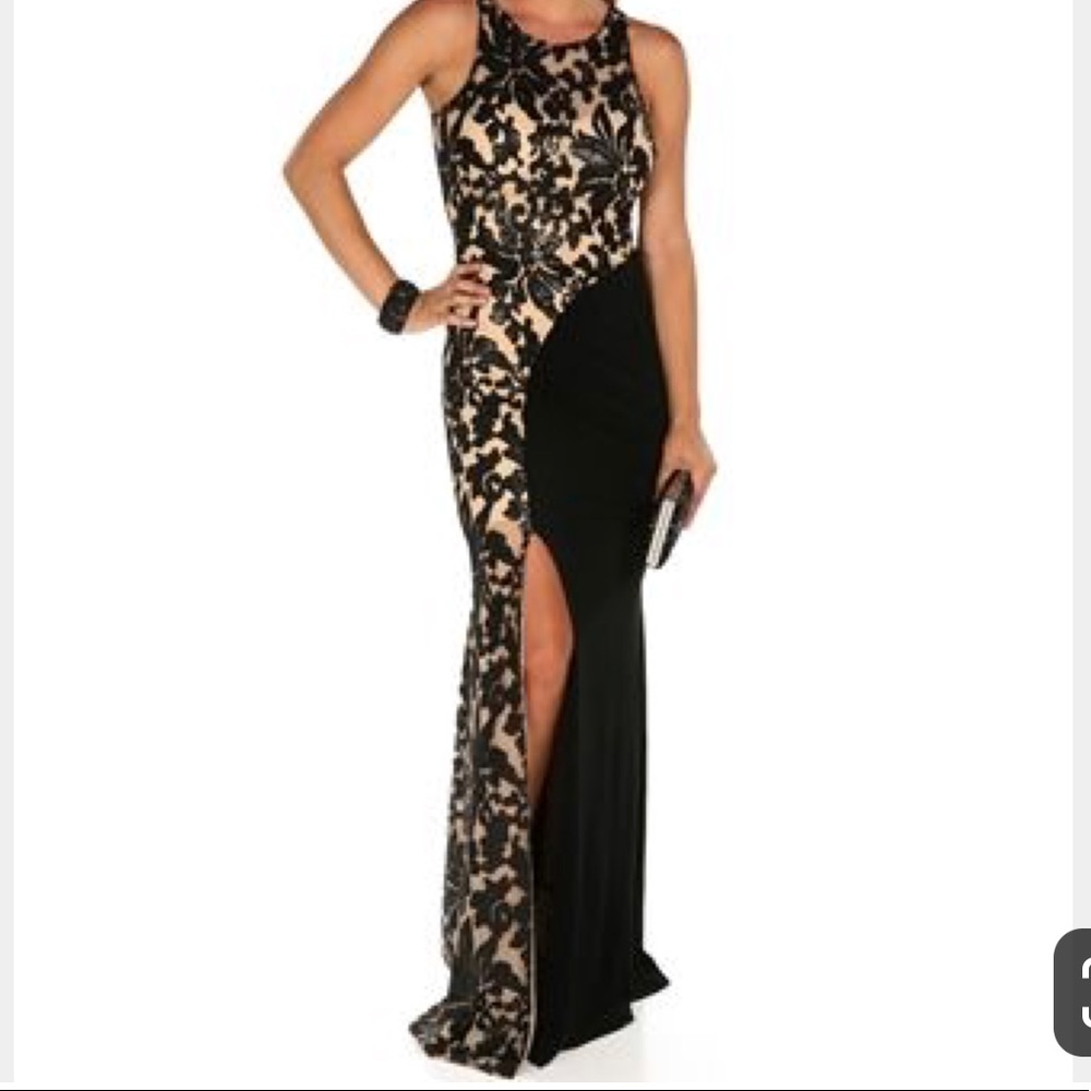 NWT floral sequin gown